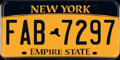 NY license plate FAB7297