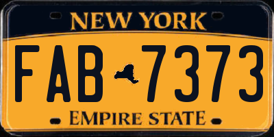 NY license plate FAB7373