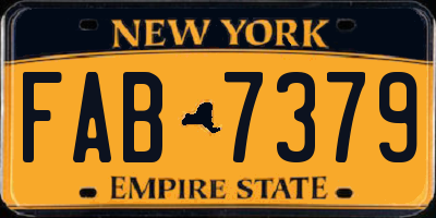 NY license plate FAB7379