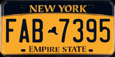 NY license plate FAB7395