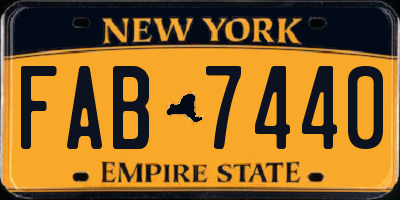 NY license plate FAB7440
