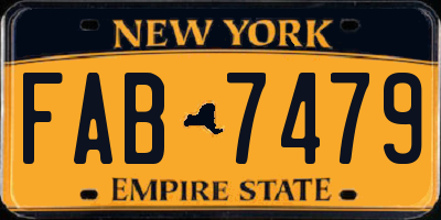 NY license plate FAB7479