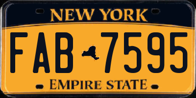 NY license plate FAB7595