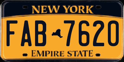 NY license plate FAB7620