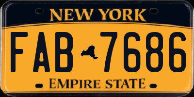 NY license plate FAB7686