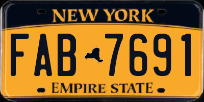 NY license plate FAB7691