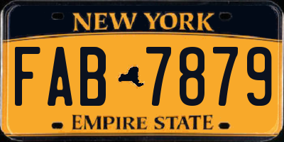 NY license plate FAB7879