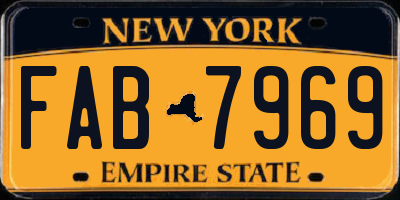 NY license plate FAB7969