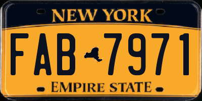 NY license plate FAB7971