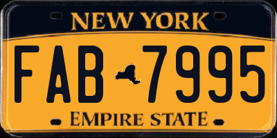 NY license plate FAB7995