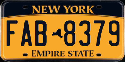 NY license plate FAB8379