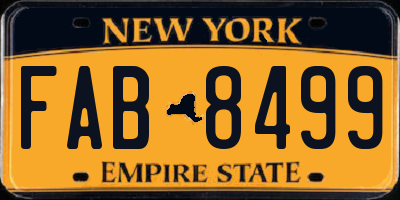 NY license plate FAB8499