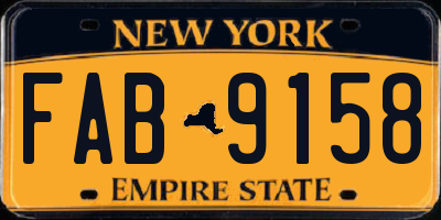 NY license plate FAB9158