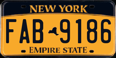 NY license plate FAB9186