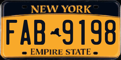 NY license plate FAB9198