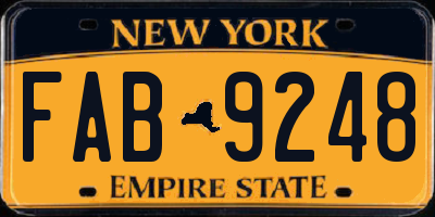 NY license plate FAB9248