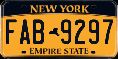 NY license plate FAB9297