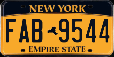 NY license plate FAB9544