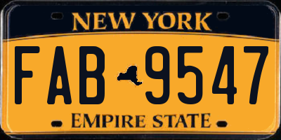 NY license plate FAB9547