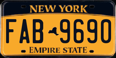 NY license plate FAB9690