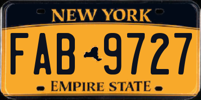 NY license plate FAB9727