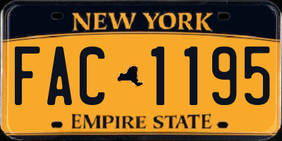 NY license plate FAC1195