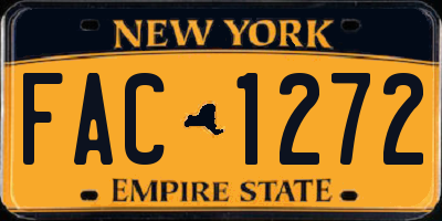 NY license plate FAC1272
