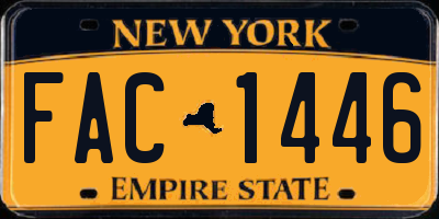 NY license plate FAC1446