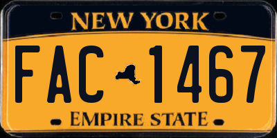 NY license plate FAC1467