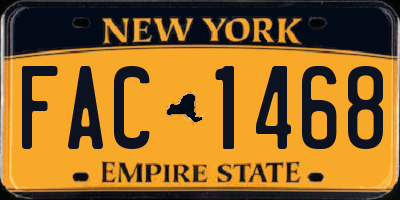 NY license plate FAC1468