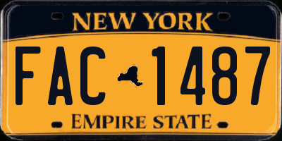 NY license plate FAC1487