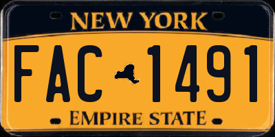 NY license plate FAC1491
