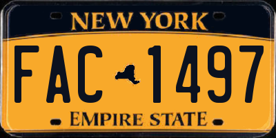 NY license plate FAC1497