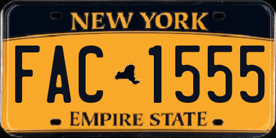 NY license plate FAC1555