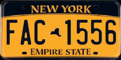 NY license plate FAC1556