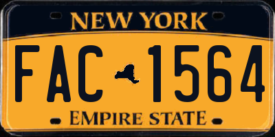 NY license plate FAC1564