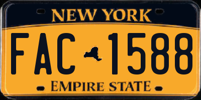 NY license plate FAC1588