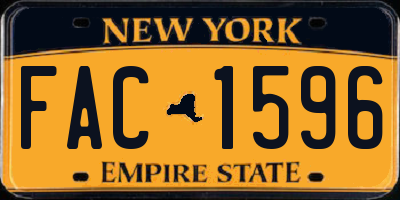 NY license plate FAC1596