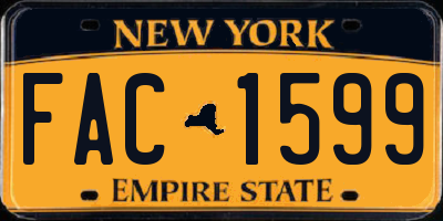 NY license plate FAC1599