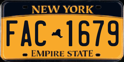 NY license plate FAC1679