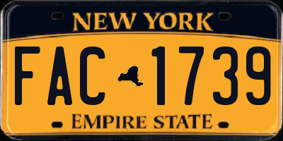 NY license plate FAC1739
