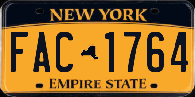 NY license plate FAC1764