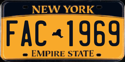 NY license plate FAC1969