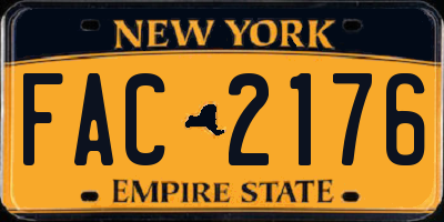 NY license plate FAC2176
