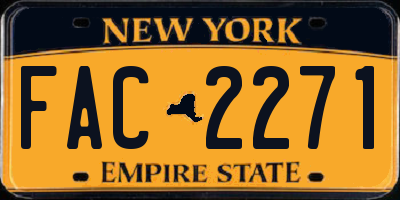 NY license plate FAC2271