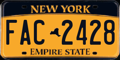 NY license plate FAC2428