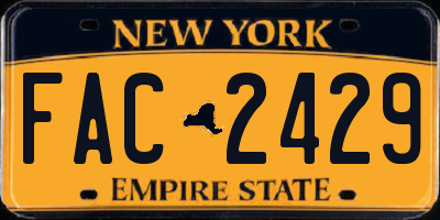 NY license plate FAC2429