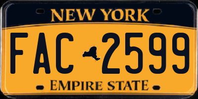 NY license plate FAC2599