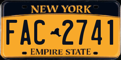 NY license plate FAC2741