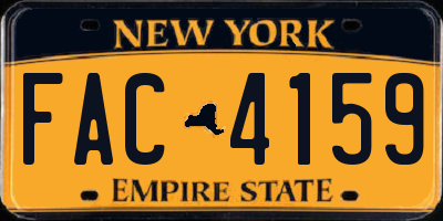 NY license plate FAC4159